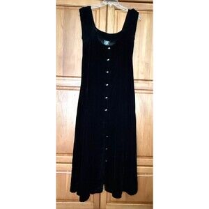 MARTIN McCrea Black Velvet Dress Floor-Length Cocktail Formal Sleeveless Size M